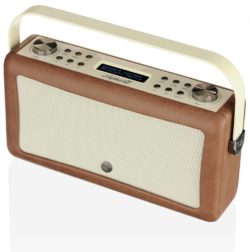 VQ Hepburn MKII  DAB/DAB+/FM Radio and Bluetooth Speaker with Aux In Clock and Two Alarms - Brown